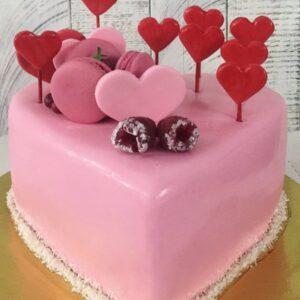 Торт для девочки сердечки
