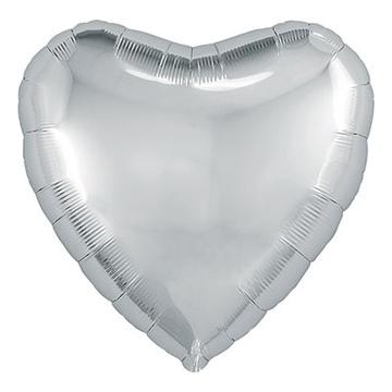 Фольгированное сердце Серебро