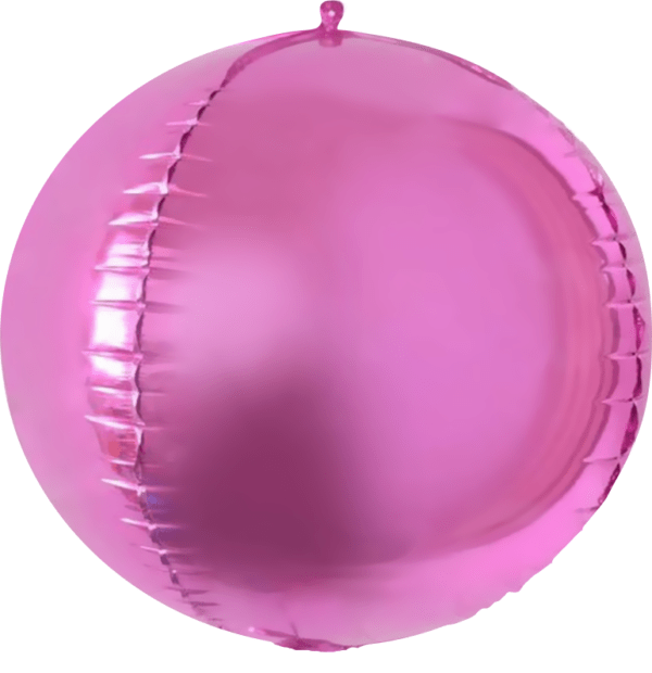 Фольгированная сфера Розовая