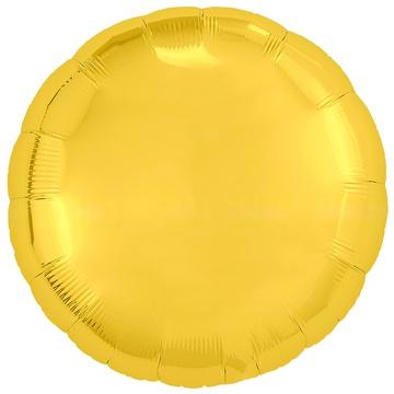 Фольгированный круг Желтый