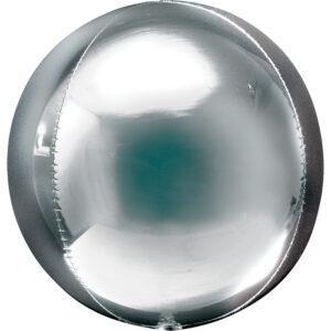 Фольгированная сфера Серебро