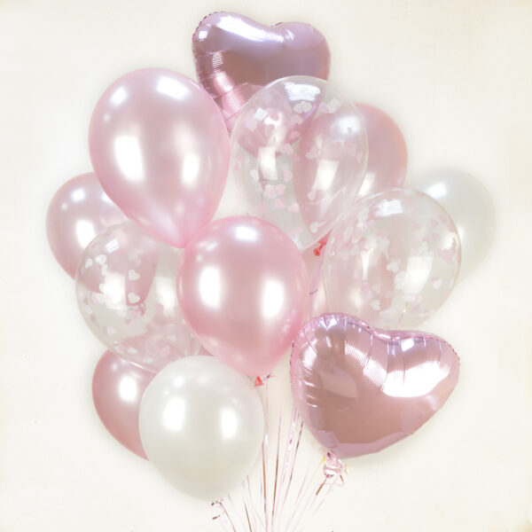 Букет шариков “Розовое сияние”