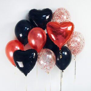 Набор воздушных шаров "Черно-красные чувства"
