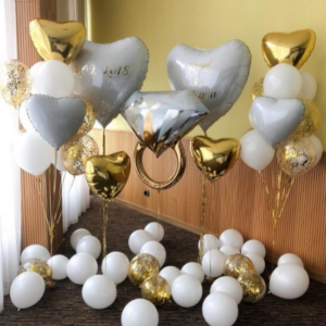 Композиция воздушных шаров "Свадебная"